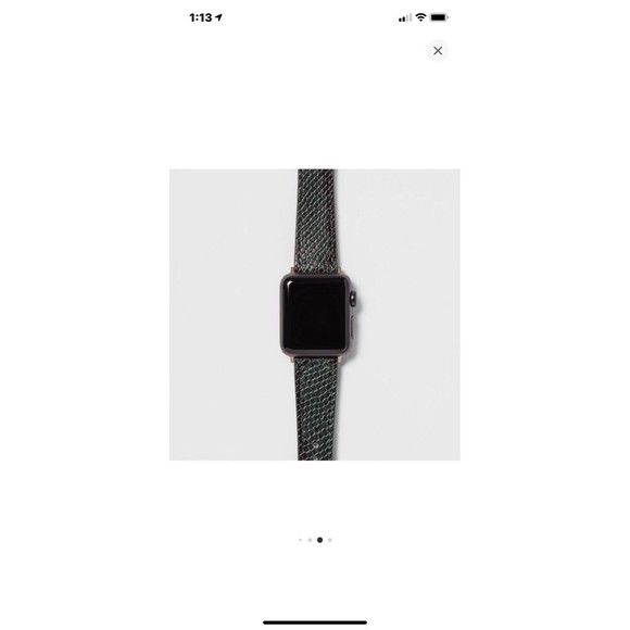 New 3 apple watch wrist bands suede snakeskin $90 Heyday Teal Green 38/40 - Picture 9 of 10